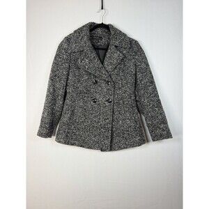 Jason Kole Women’s Medium Black Double Breasted Wool Blend Blazer Jacket